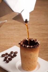 taza comestible, edición especial, hecha de galleta